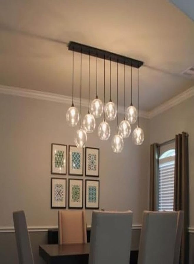 BrightLyt Chandelier Hanging Lights for Living Room, Hanging Pendant Lamp for Home Decoration, Ceiling Chandelier, Jhumar Light for Hall (Clear) - Image 1